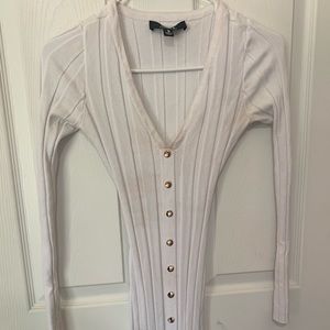 Long Sleeve Bobdycon Split Dress